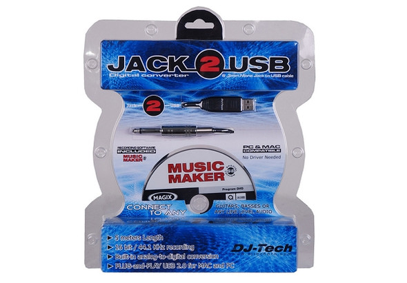 DJ Tech JACK-2-USB Cable with Recording Software