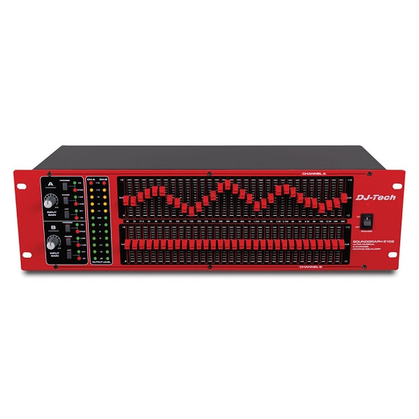 DJ-Tech SOUNDGRAPH6102 2-Channel 31-Band Stereo Graphic Equalizer