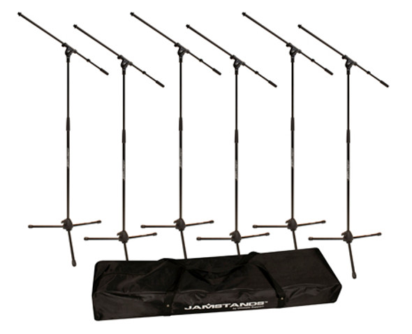 JamStands JS-MCFB6PK 6 Pack Tripod Mic Stand