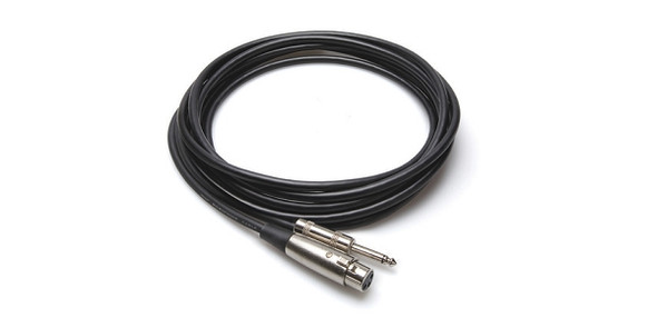 Hosa XLR3F to 1/4 in TS Microphone Cable