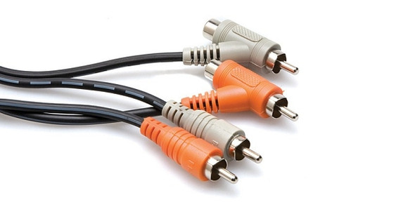 Hosa CRA Stereo Interconnect - Dual RCA to Piggyback RCA