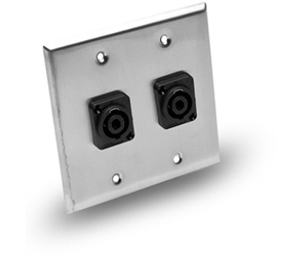 Hosa WNN-402 Pro Wall Plate - Dual-Gang, Dual Neutrik 4-Pole SpeakON