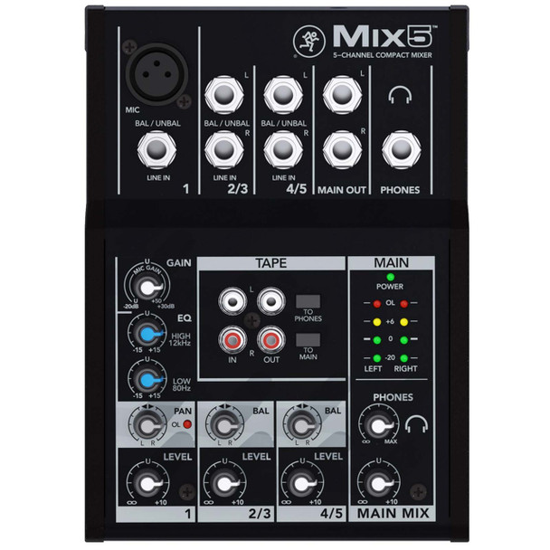 Mackie Mix5 5-Channel Compact Mixer