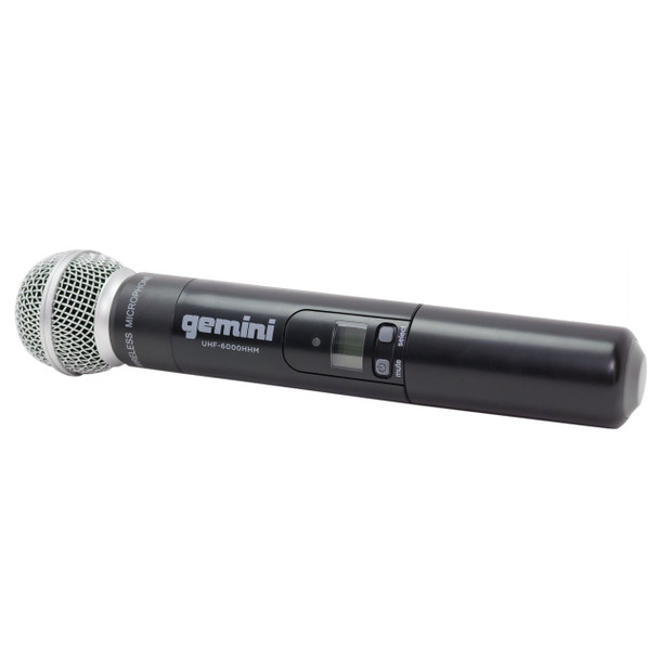 Gemini UHF-6100M Single Channel Wireless PLL System, Includes UHF Receiver and Handheld Microphone 