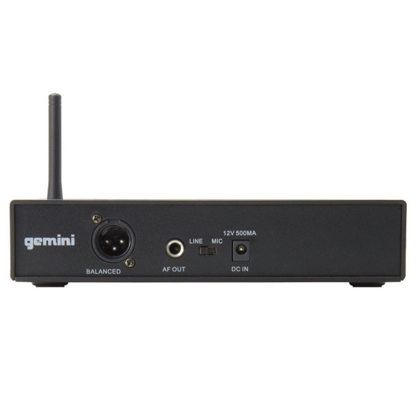 Gemini UHF-6100M Single Channel Wireless PLL System, Includes UHF Receiver and Handheld Microphone 