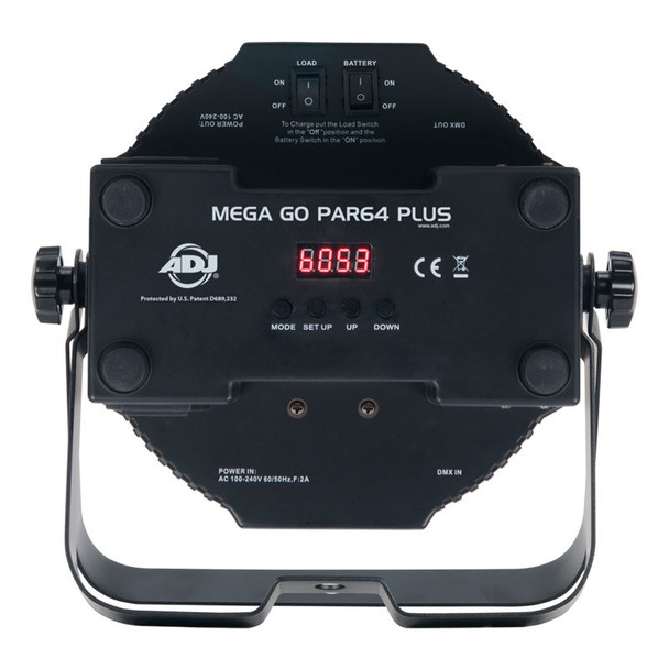 American DJ Mega Go Par64 Plus Rechargeable Low Profile Par Can with RGB+UV LEDs