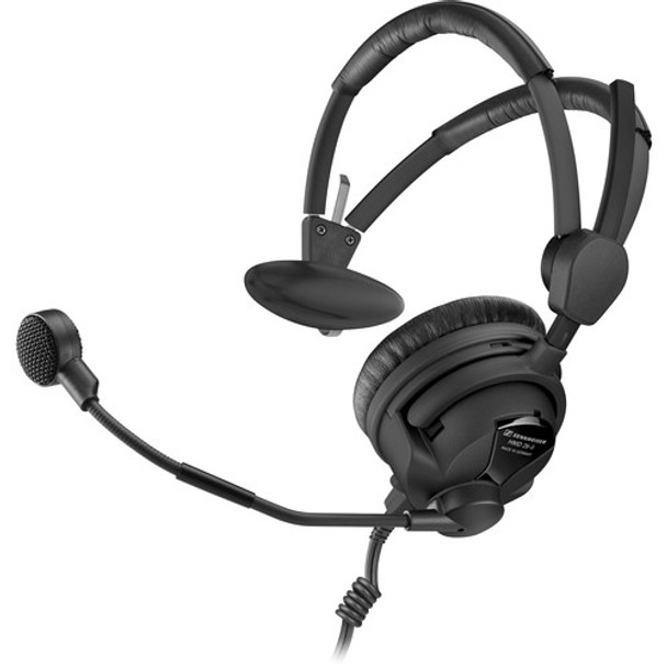 Sennheiser HMD26-II-600S-X3K1 Single-Sided Broadcast Headset with Hypercardioid Mic and XLR-3, 1/4" Cable