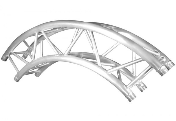 Trusst 290mm (12in) Truss arc (90°), creates 2m (6.6ft) outside diameter circle (includes 1 set of connectors)