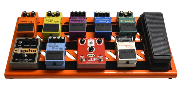 Gator Cases GPB-BAK-OR Orange Aluminum Pedal Board; Large w/ Carry Bag