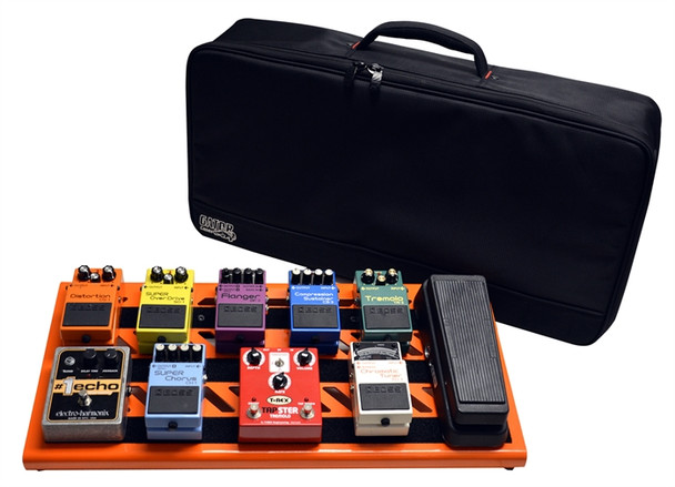 Gator Cases GPB-BAK-OR Orange Aluminum Pedal Board; Large w/ Carry Bag