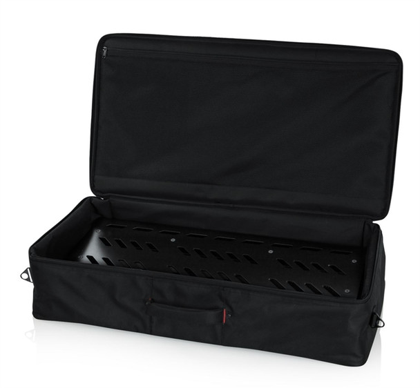 Gator Cases GPB-XBAK-1 Black Aluminum Pedal Board; XL w/ Carry Bag