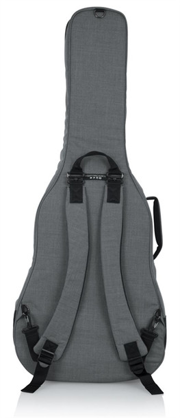 Gator Cases GT-ACOUSTIC-GRY Transit Acoustic Guitar Bag; Light Grey