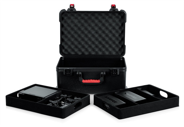 Gator Cases GTSA-MICW7 TSA ATA Case for (7) Wireless Mics & Accessories