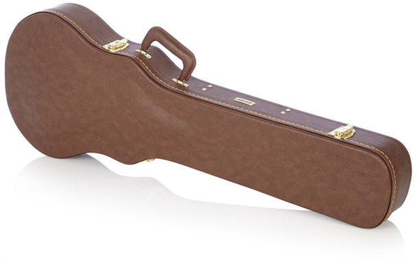 Gator Cases GW-LP-BROWN Gibson Les Paul® Guitar Deluxe Wood Case, Brown