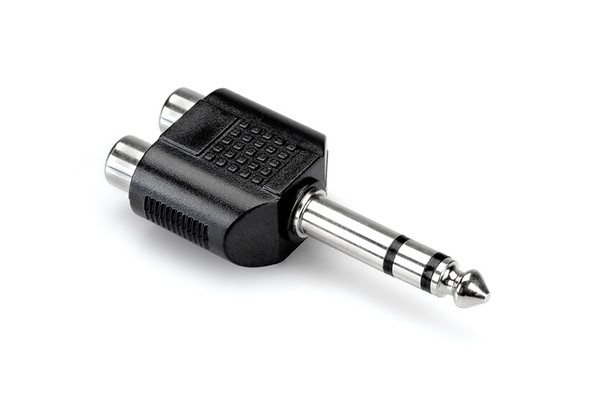 Hosa Adaptor Dual RCA to 1/4 in TRS