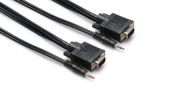 Hosa VGA AV Cable DE15 to Same, 3.5 mm TRS to Same