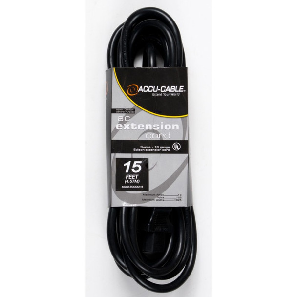 American DJ ECCOM-15 Black IEC power link cable