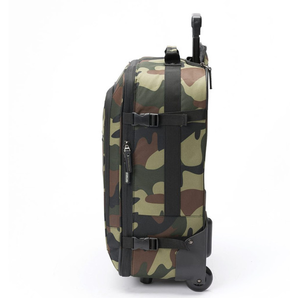 Magma DIGI Carry-On Trolley, Camo-Green/Red Side View.