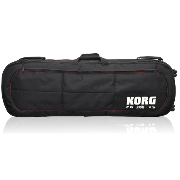 KORG Rolling padded case for the SV173 also holds the ST-SV1 stand Side View.