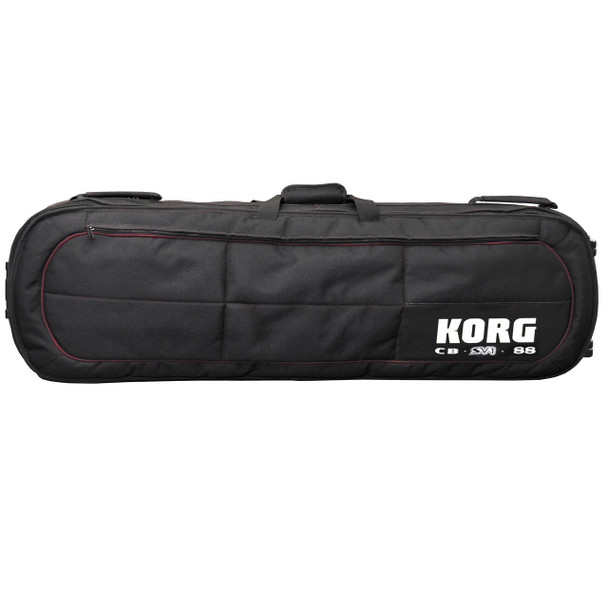 KORG Rolling padded case for the SV188 also holds the ST-SV1 stand Side View.