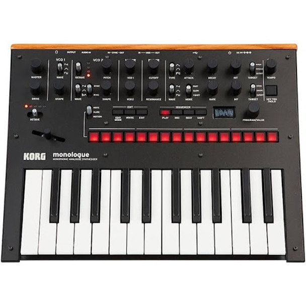 KORG Monophonic Analog Synthesizer with Presets -Black Side View.