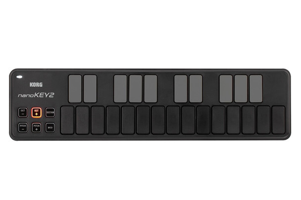 KORG Slimline USB MIDI Keyboard/Controller, second generation Side View.
