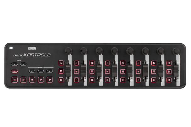 KORG Slimline USB MIDI Control Surface, second generation Side View.