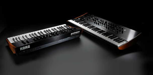 KORG 8-Voice Analog Synth with Multi-Engine Oscillator, Effects, Split/Layer/Xfade, 49 Full-Size Keys Side View.