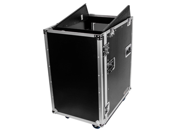 ODYSSEY FZ1316W COMBO RACK: 13U SLANT, 16U VERTICAL WITH WHEELS