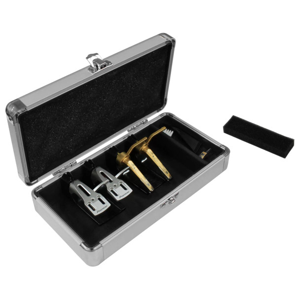 ODYSSEY KROM Series Silver Diamond PRO2 Case for Four Turntable Needle Cartridges