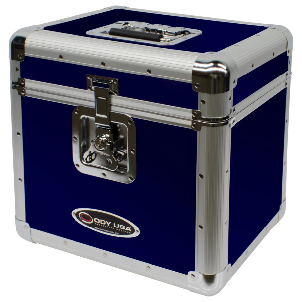 ODYSSEY KROM Series Blue Stackable Record / Utility Case for 70 12″ Vinyl Records & LPs
