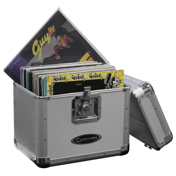 ODYSSEY KROM Series Silver Stackable Record / Utility Case for 70 12″ Vinyl Records & LPs