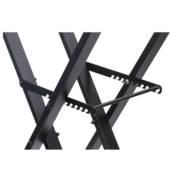 ODYSSEY Black Two Tier X-Stand with Mic Boom and Top Shelf