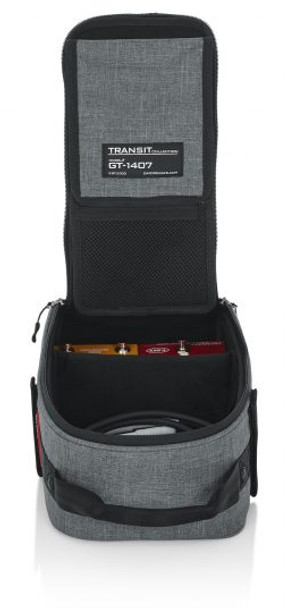 Gator Cases GT-1407-GRY Attachable Guitar Accessory Bag Add-On for Transit Series Grey Gig Bags