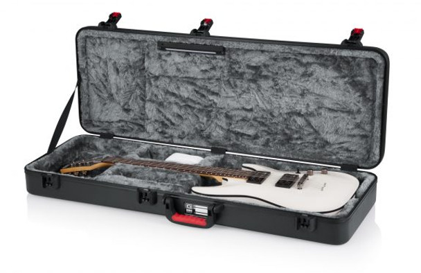 Gator Cases GTSA-GTRELEC-LED TSA Series ATA Molded Polyethylene Guitar Case for Standard Electric Guitars with Built-in LED light