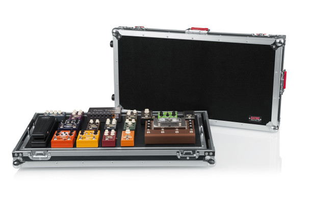 Gator Cases G-TOUR PEDALBOARD-XLGW Extra Large G-TOUR Pedal Board and Flight Case for 20-25 pedals. Removable 34"x17" Pedal Surface and Inline Wheels