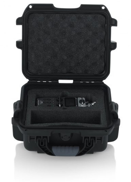 Gator Cases GU-REC-ZOOMH5 Black Waterproof Injection Molded Case with Custom Foam Insert for Zoom H5 Handheld Recorder and Accessories
