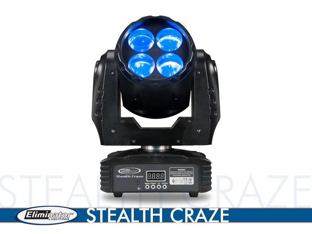 Eliminator Stealth Craze - 4X10W LED Mini Super Beam Moving Head