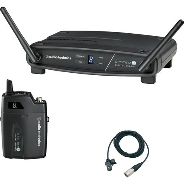 Audio-Technica ATW-1101 - System 10 Digital Wireless System includes: ATW-R1100 receiver and ATW-T1001 UniPak transmitter, 2.4 GHz