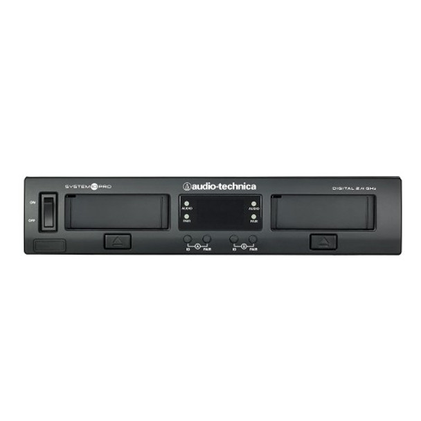 Audio-Technica ATW-1301/L - System 10 PRO Digital Wireless System includes: ATW-RC13 rack-mount receiver chassis, ATW-RU13 receiver unit, ATW-T1001 UniPak transmitter and MT830cW lavalier microphone