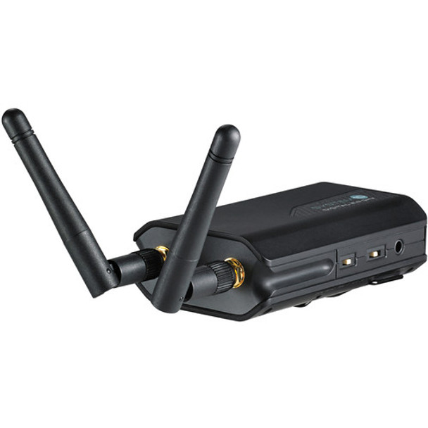 Audio-Technica ATW-1702 - System 10 Camera-mount Digital WirelessSystem includes: ATW-R1700 receiver and ATW-T1002 handheld dynamic unidirectional microphone/transmitter, 2.4 GHz