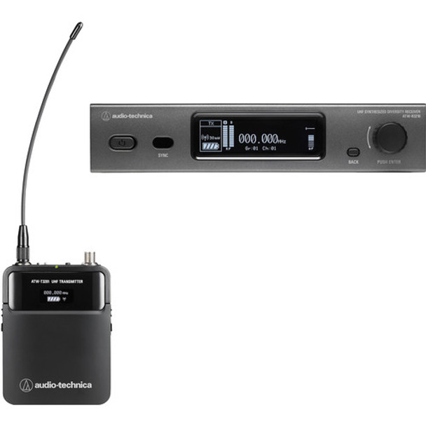 Audio-Technica ATW-3211EE1 - 3000 Series Wireless System (4th gen) includes: ATW-R3210 receiver and ATW-T3201 body-pack transmitter, 530- 590 MHz