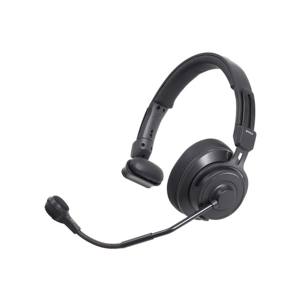 Audio-Technica BPHS2S-UT - Single-ear broadcast headset with hypercardioid dynamic boom microphone, unterminated