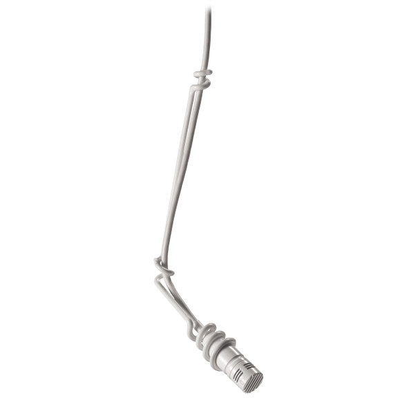 Audio-Technica U853RW - Miniature cardioid condenser hanging microphone, phantom power only, includes in-line power module, white