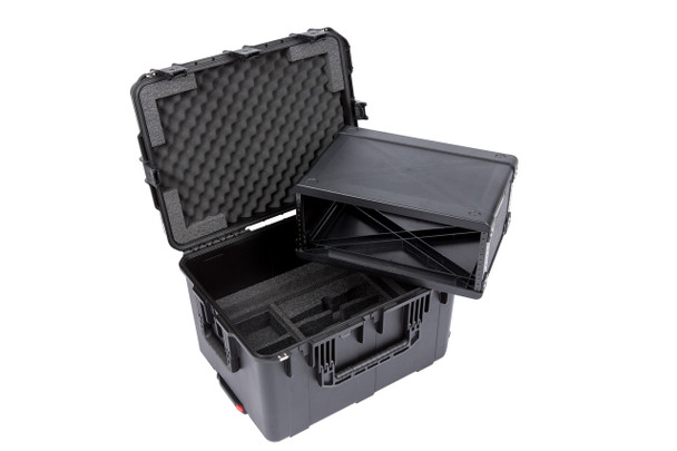 SKB 3i-231714WMC - iSeries Injection Molded for (4) wireless w/4U Fly Rack with wheels