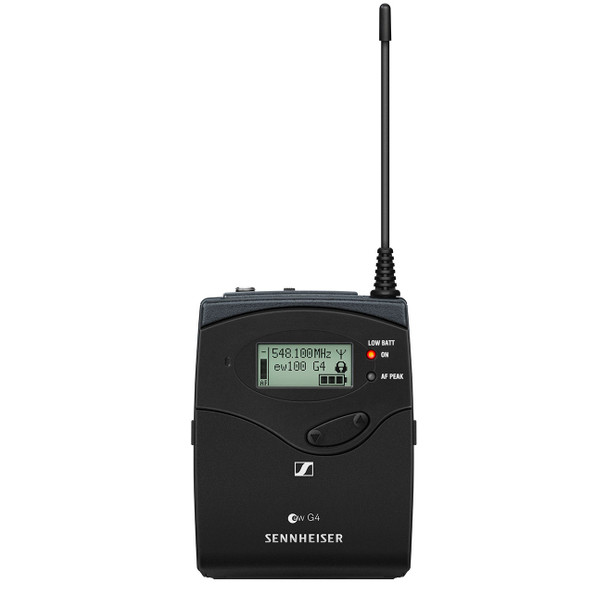 SENNHEISER SK 100 G4-A - Bodypack transmitter with 1/8" audio input socket (EW connector), frequency range: A (516 - 558 MHz)