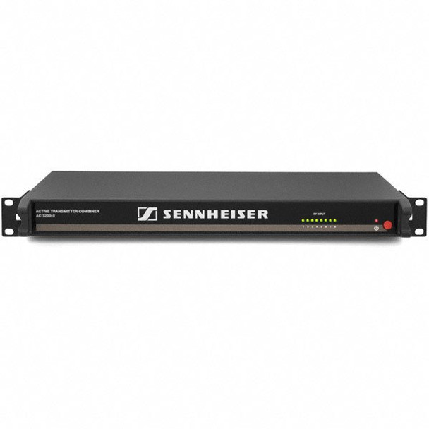 SENNHEISER AC 3200-II - Active, high-power 8:1 antenna combiner. Max 250 mW input power, 1 RU, with inline power supply. BNC interconnect cables not included.