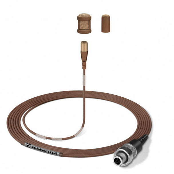 SENNHEISER MKE 1-4-2 - Miniature clip-on microphone, omnidirectional, for SK 50/250/2000/5212/6000/9000, 3-pin SE connector, brown, accessories not included