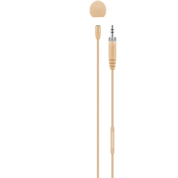 SENNHEISER MKE ESSENTIAL OMNI-BEIGE-3-PIN - Lavalier microphone (omnidirectional, pre-polarized condenser) with 1.6m cable for 2000, 5000, 6000 and 9000 Series, beige
