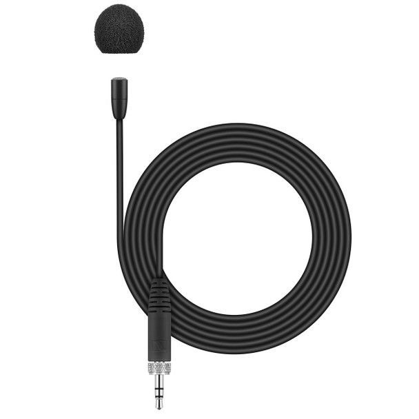 SENNHEISER MKE ESSENTIAL OMNI-BLACK - Lavalier microphone (omnidirectional, pre-polarized condenser) with 1.6m cable for XS Wireless and evolution wireless, black